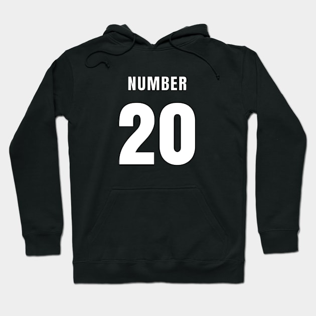 NUMBER 20 FRONT-PRINT Hoodie by mn9